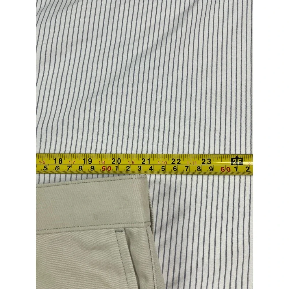 Haggar Mens Khaki Pleated Chino Pants 42x29 Relaxed Fit Cotton Trousers New‎